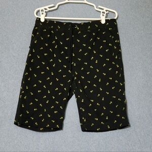 Modern Culture black pineapple draw string shorts. Size large